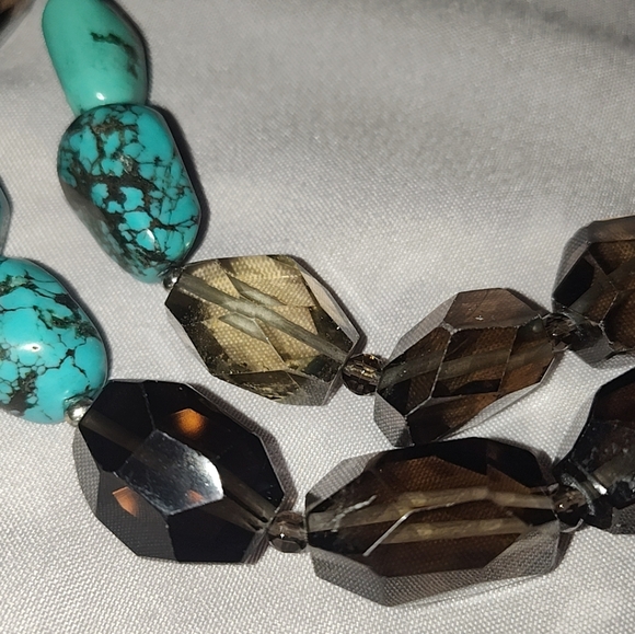 Turquoise Double Strand Necklace - Picture 2 of 5